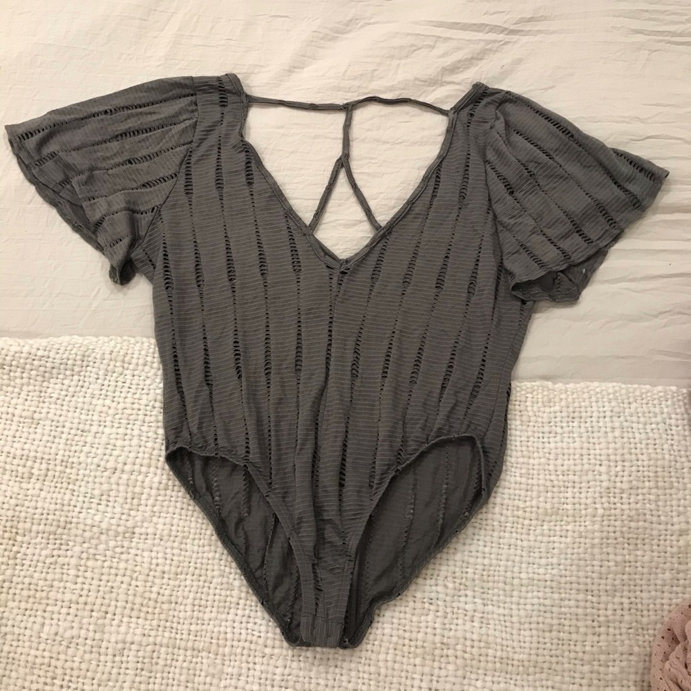 Plunge strappy bodysuit